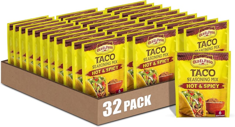 Old El Paso Hot & Spicy Taco Seasoning Mix - 32 Pack - Image 1